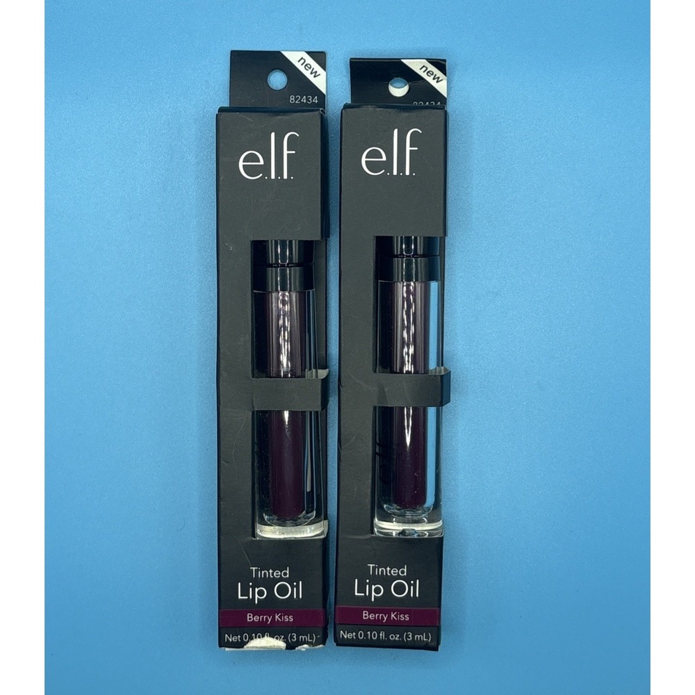 E.L.F. Cosmetics Tinted Lip Oil Berry Kiss New 2 Pack New In Box